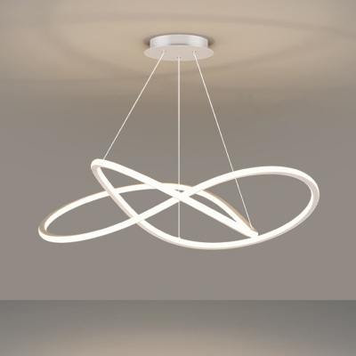 Modern Linear LED Chandelier with Adjustable Hanging Length and Acrylic Shade