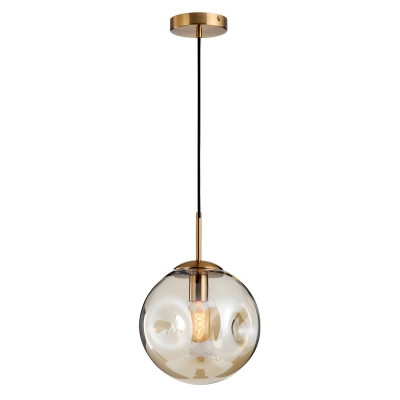 Modern Metal Pendant Light with Glass Shade for Direct Wired Electric