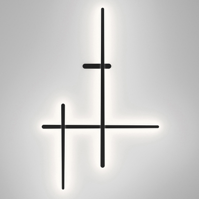 Modern Metal Wall Sconce with Iron Shade and LED for Living Room