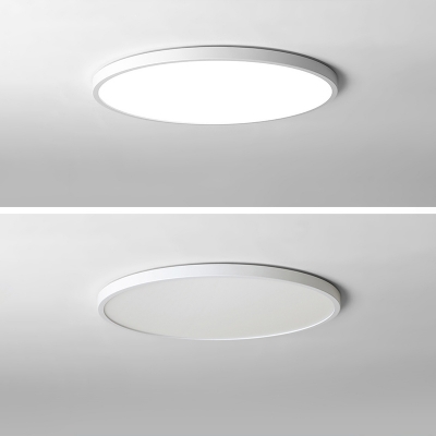 White Modern Acrylic Shade Flush Mount Ceiling Light with LED Bulbs