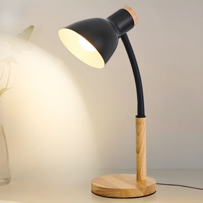 Elegant Gold Metal Table Lamp with Ambient Shield for a Modern Look and Energy-saving LED Light