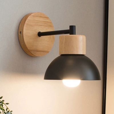 Minimalist Wood LED Wall Lamp with Modern Design for Residential Use
