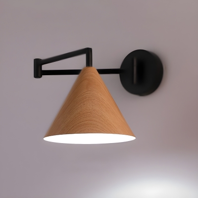 Modern Iron LED Down Light Wall Sconce with Shade for Home Use