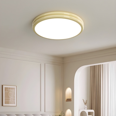 Modern LED Bulb Flush Mount Ceiling Light in Metal with Acrylic Ambient Shade