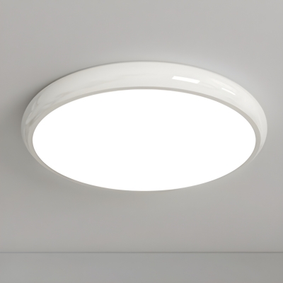 Modern LED Third Gear Dimmable Flush Mount Ceiling Light with White Acrylic Shade