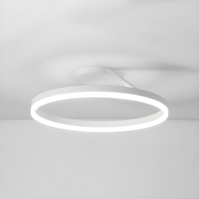 Modern Metal LED Bulb- Powered Ceiling Light with Acrylic Ambient Shade for Residential Use