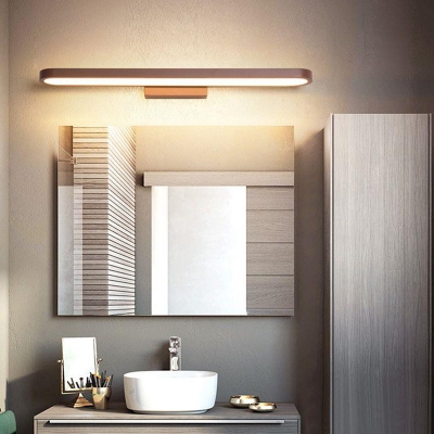 Modern Wood Vanity Light with Built-in LED Bulbs for Dining Room, Living Room, and Kitchen