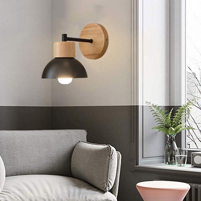 Minimalist Wood LED Wall Lamp with Modern Design for Residential Use