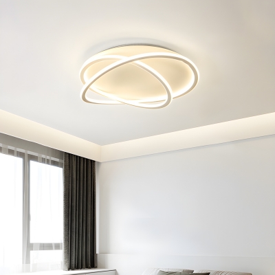 Modern LED Bulbs Flush Mount Ceiling Light with Silica Gel Lampshade for Residential Use