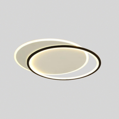 Modern LED Flush Mount Close To Ceiling Light Fixture with Acrylic Shade
