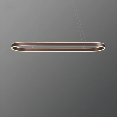 Modern LED Island Light with Adjustable Hanging Length and Silica Gel Shade