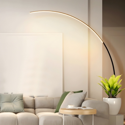 Modern Metal Arc Floor Lamp with LED and Ambient Light Direction
