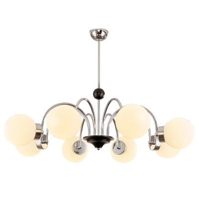 Opalescent Glass Modern Chandelier with Adjustable Hanging Length