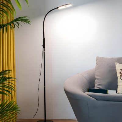 Rechargeable Modern LED Floor Lamp with Remote Control and Adjustable Shade Direction