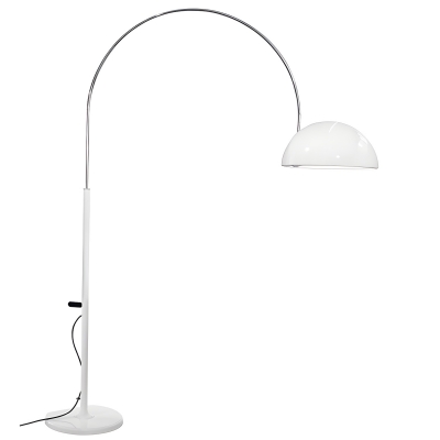 Contemporary Arc Floor Lamp with Dome Shade and LED Lighting for Residential Use