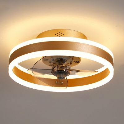 Elegant Metallic Ceiling Fan with Dimmable Integrated Lights - Perfect for Modern Residences