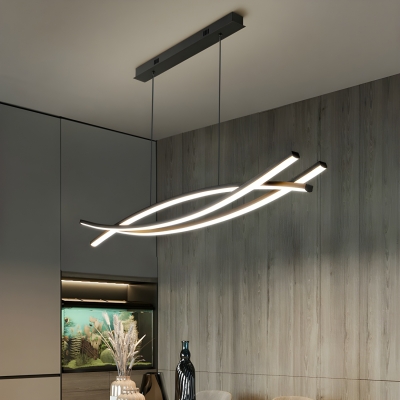 Modern 3-Light Island Pendant with Acrylic Shade for Living Room
