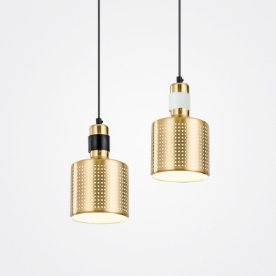 Modern Metal Pendant Light with Iron Shade and Cord Mounting