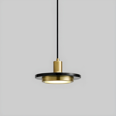 Modern Metal Pendant Light with Warm Light and Cord Mounting
