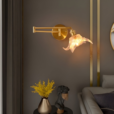 Sleek and Stylish Metal Wall Sconce with LED-Induced Glowing Ambiance