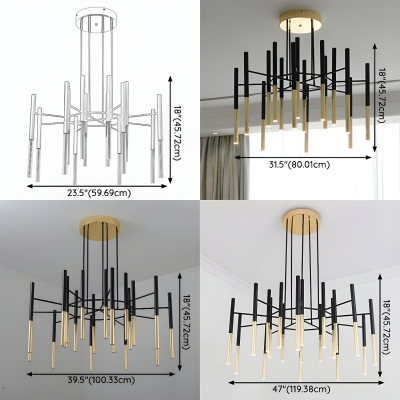 Sophisticated LED Modern Chandelier - Elegant Lighting Option for Contemporary Homes