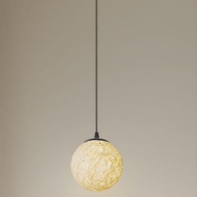 Modern Metal Pendant Light with Adjustable Hanging Length - Contemporary LED Bulb Hanging Lamp