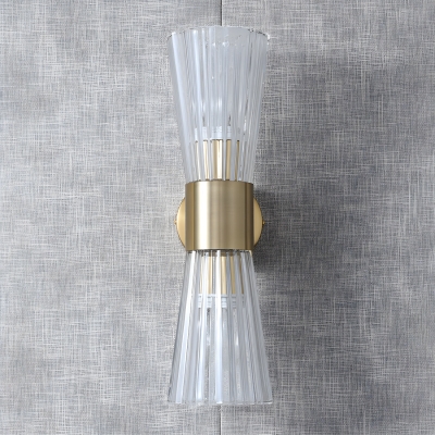 Modern Transparent Glass 2-Light Wall Sconce for a Stylish Home