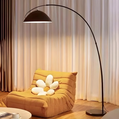 Elegant Black Stone Floor Lamp with Rocker Switch for Modern Aesthetic