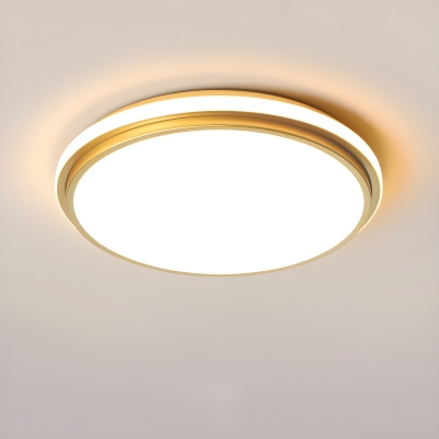 LED Metal Flush Mount Ceiling Light with Acrylic Shade - Modern Style for Residential Use