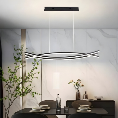 Modern 3-Light Island Pendant with Acrylic Shade for Living Room