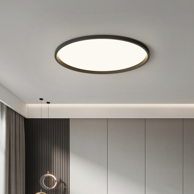Modern Metal LED Flush Mount Close To Ceiling Light for Residential Use with Acrylic Shade