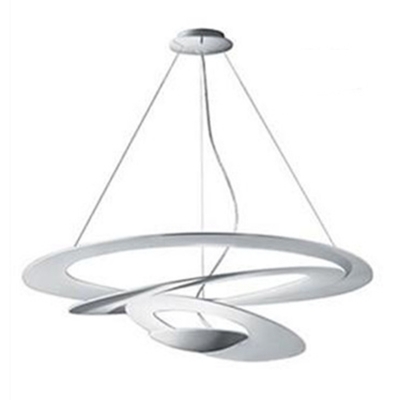 Modern White Metal Chandelier with Adjustable Hanging Length
