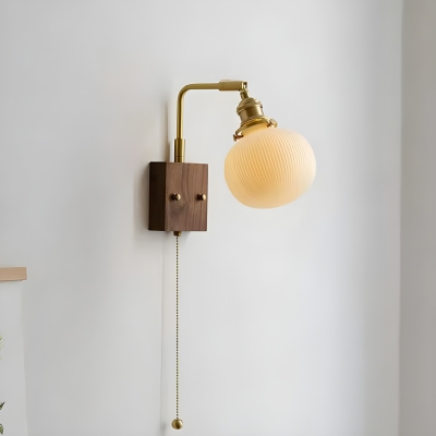 Elegant Modern Ceramic Shade LED Wall Sconce for Living Room