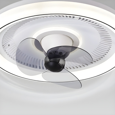 Modern Ceiling Fan with Remote Control and Stepless Dimming - 3 Blade ABS Plastic Design