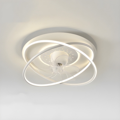 Modern Ceiling Fan with Third Gear Color Temperature, 7 Blades and Dimmable LED Light