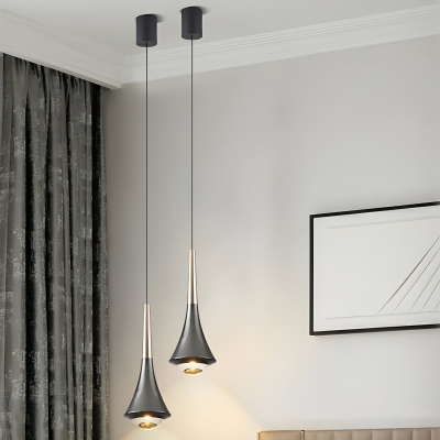 Modern LED  Pendant Light with Adjustable Hanging Length and Clear Shade