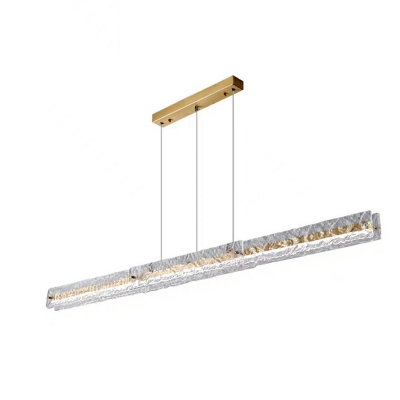 Modern LED Pendant Light with Adjustable Hanging Length and Glass Shade
