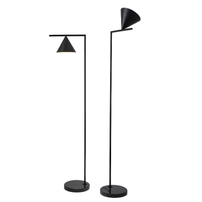 Modern Stone Floor Lamp with Iron Shade for Residential Use - Requires Assembly