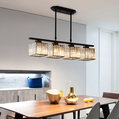 Modern Style 4-Light Industrial Island Pendant for livingroom