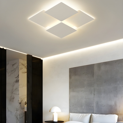 Modern White LED Ceiling Light with 3 Color Temperature for Residential Use