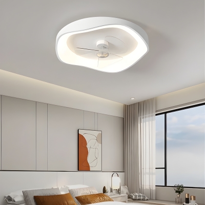 Remote Control Stepless Dimming Modern Ceiling Fan with Clear Blades and Reversible Motor