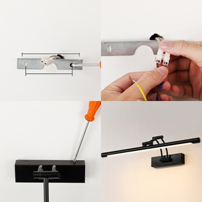 Single-Light LED Bulb Modern Metal Vanity Light for Stylish and Sleek Home Decor