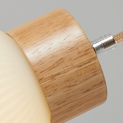 Stylish Wooden Pendant Light with Acrylic Shade - Modern Corded Design for DIY Style