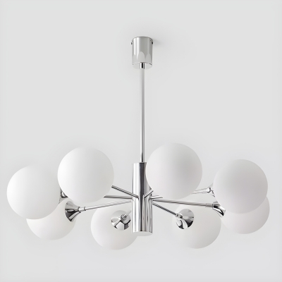 Light Rotation Modern Chandelier with Ambient Glass Shade for Stylish Women in the American Market