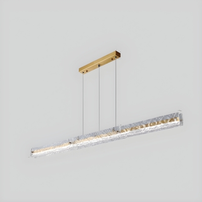 Modern 1-Light Metal Island Pendant with Adjustable Hanging Length