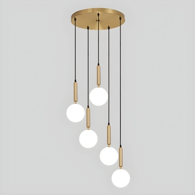 Modern Hanging Pendant with Clear Glass Shade and Adjustable Hanging Length