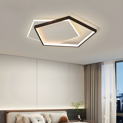 Modern LED Bulb Close To Ceiling Light with Acrylic Shade for Residential Use