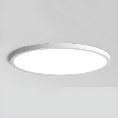 Plastic Modern LED Flush Mount Ceiling Light with 3 Color Light and White Shade for Residential Use