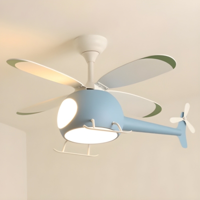 Kids' White Metal Ceiling Fan with Remote Control and 1 Light