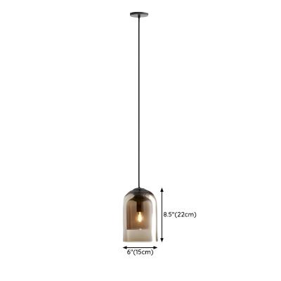 Modern Clear Glass Pendant Light with Adjustable Cord for Residential Use